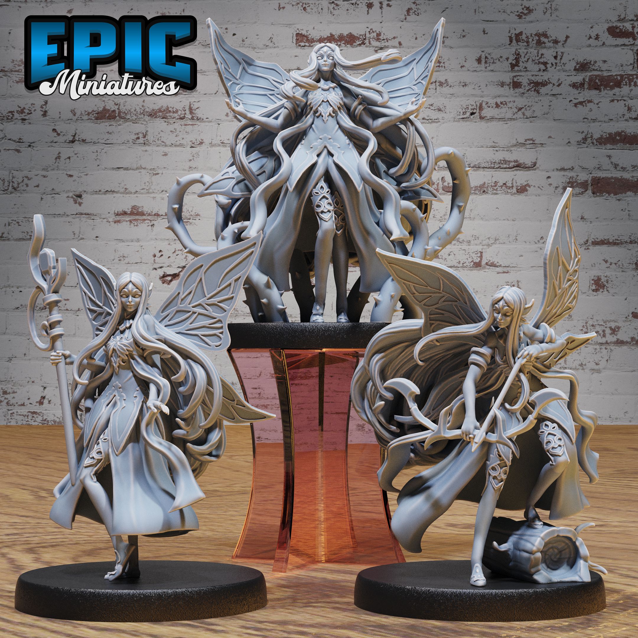 Fey Adventurer Female Set / Forest Pixie / Mythical Female Creature / Forest Dryad / Nature Spirit / Ancient Plant Humanoid / Fairy / Woodland Encounter